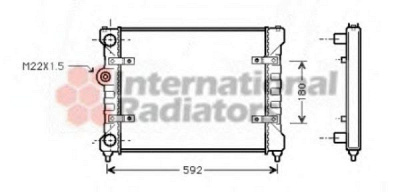 VAN WEZEL 49002023 -  Радиатор, охлаждение двигателя